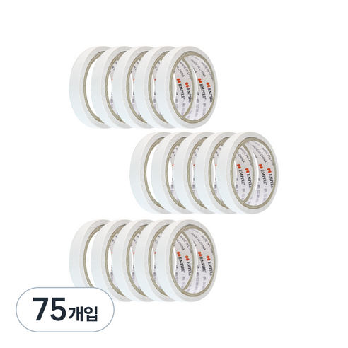 엠파이어 양면테이프 15mm x 10m, 화이트 반투명, 75개입