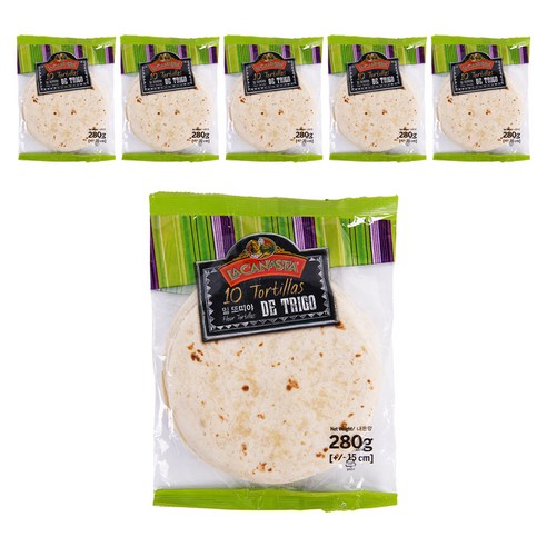 라카나스타 밀 또띠아 15cm, 280g, 6개