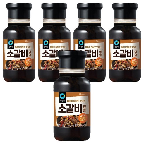 청정원 소갈비 양념, 280g, 5개