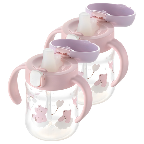 릿첼 TLI 스파우트컵 SD 200ml, 핑크베어, 2개