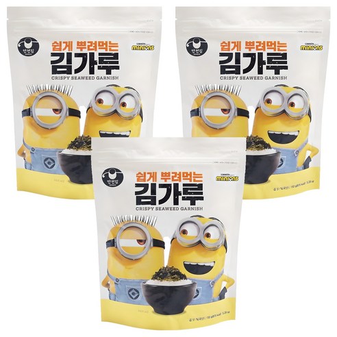 만전김 미니언즈 쉽게 뿌려먹는 김가루, 150g, 3개