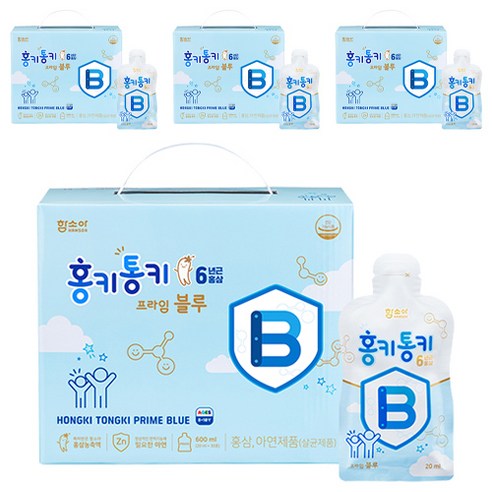함소아 홍키통키 프라임 블루 유아홍삼, 20ml, 120개