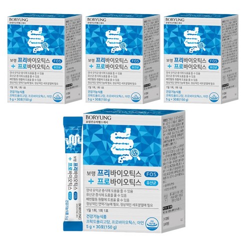 보령 프리바이오틱스 프로바이오틱스 유산균, 150g, 4개