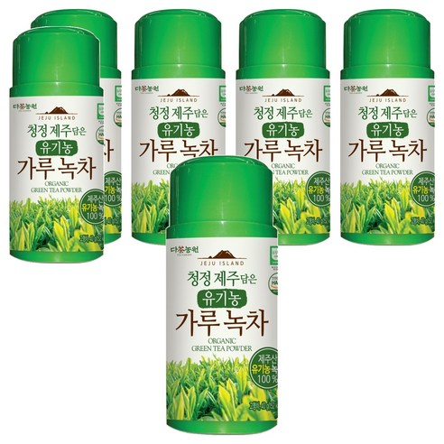 다농원 청정 제주 담은 유기농 녹차 가루, 6개, 40g