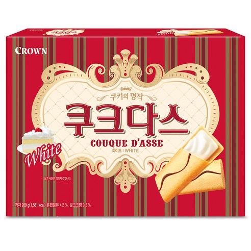크라운 쿠크다스 화이트 토르테, 289g, 1개