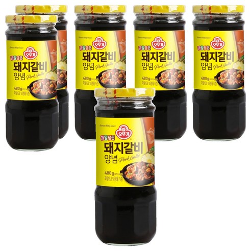 오뚜기 과일담은 돼지갈비 양념, 480g, 6개