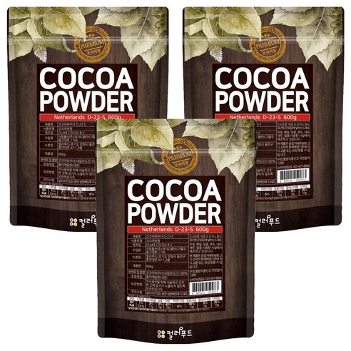 colorfood 코코아 파우더, 600g, 1개입, 3개