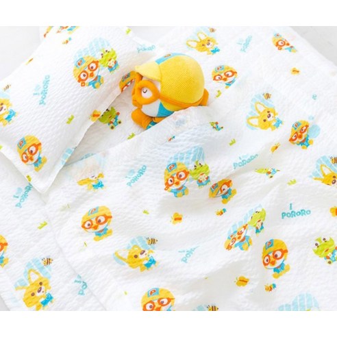 뽀로로 시어서커 겹배덮개로 땀 많은 우리 아이에게 쾌적한 여름밤을 선물하세요!