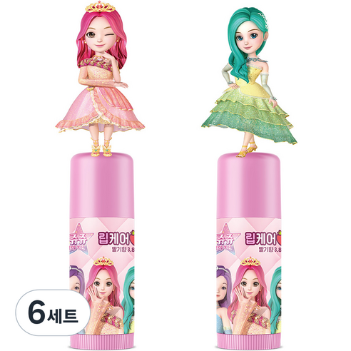 시크릿쥬쥬 립케어 2p, 3.8g, 6세트