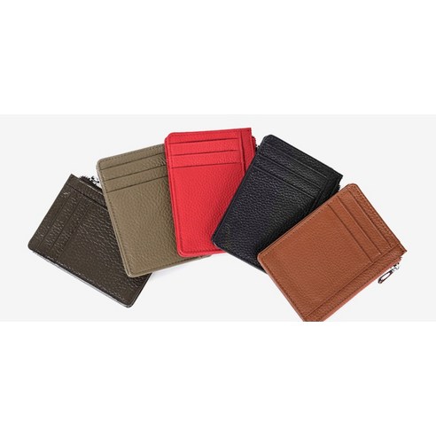 저렴한 가격과 고급스러운 가죽 소재를 가진 블루마운트 가죽 지퍼형 카드지갑 CPZ8860F