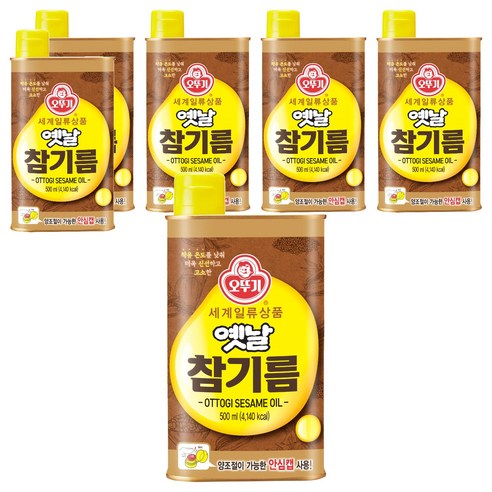 오뚜기옛날 참기름, 500ml, 6개
