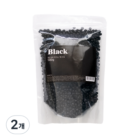 모엔드 대용량 프리모 제모하드왁스 블랙, 2개, 500g