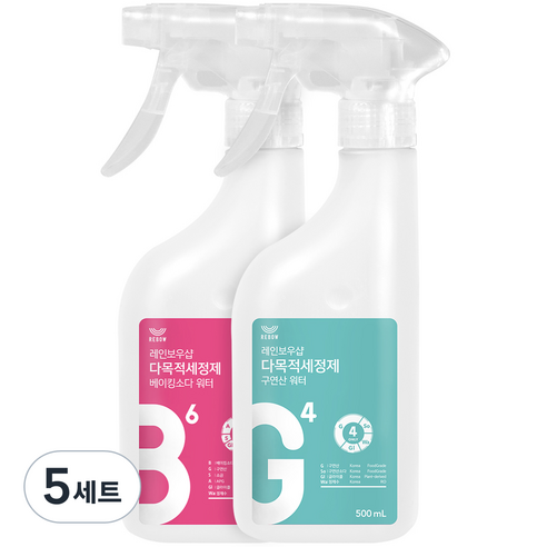 레인보우샵 다목적세정제 세정듀오, 500ml, 5세트