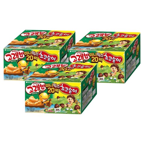 오리온 고래밥 초코송이 미니믹스 과자세트, 고래밥 볶음 양념맛 10p + 초코송이 10p, 3세트