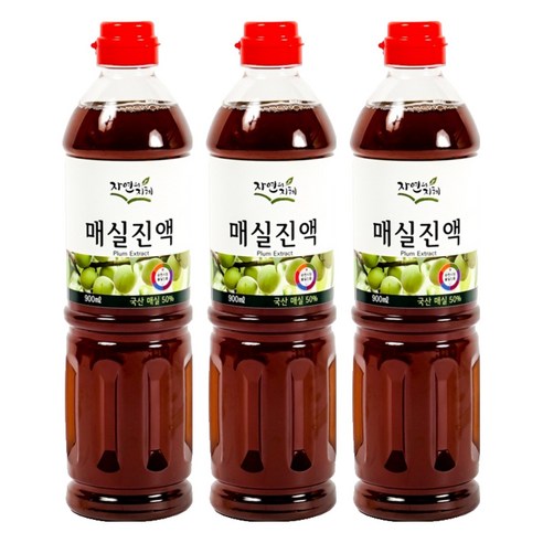 자연의지혜 매실진액, 900ml, 3개