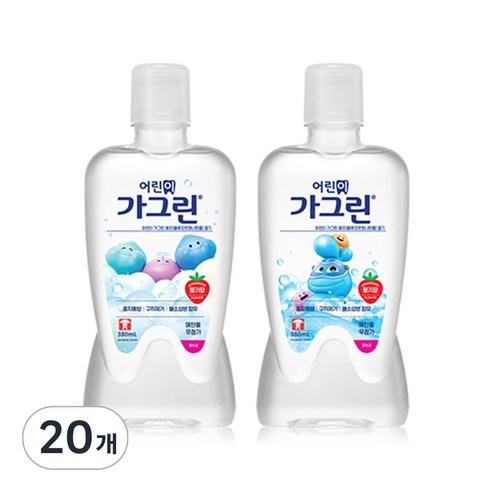 가그린 어린이용 구강세정제 딸기향 캐릭터 랜덤발송, 380ml, 1개