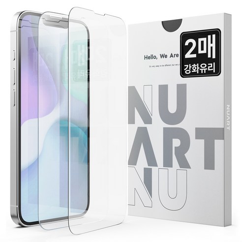 누아트 9H 2.5D 강화유리 휴대폰 액정보호필름 2p 세트, 1세트
