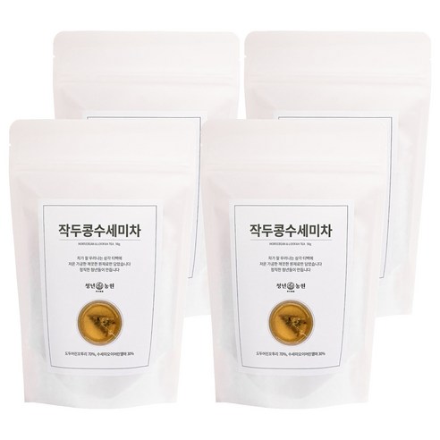 청년농원 저온가공 작두콩수세미차 삼각티백, 1g, 50개입, 4개