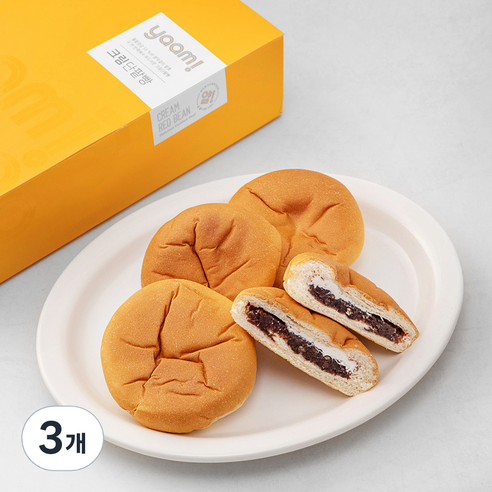 얌!(YAAM!) 크림 단팥빵, 91g, 12개입, 3개