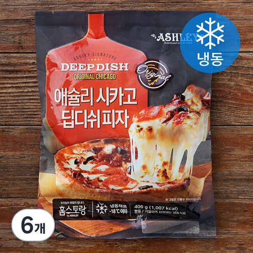 애슐리 시카고 딥디쉬피자 (냉동), 406g, 1개, 6개