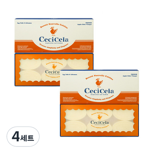 쎄씨쎌라 뷰티바 에그 앤 노르망디 애플시더 비네거 비누 세트, 60g, 24개