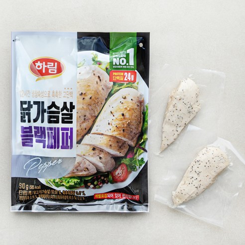 하림 닭가슴살 블랙페퍼, 510g, 1개