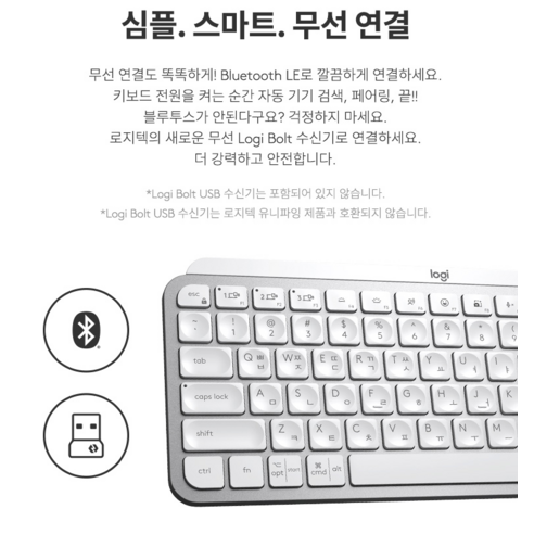 손끝으로 느껴지는 혁신, 로지텍 MX KEYS MINI로 공간과 효율을 디자인하세요.