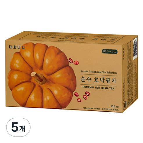 대한다업 순수 호박팥차, 1.5g, 5개, 100개입