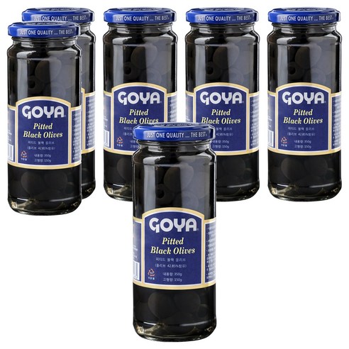 고야 피티드 블랙 올리브 절임, 350g, 6개