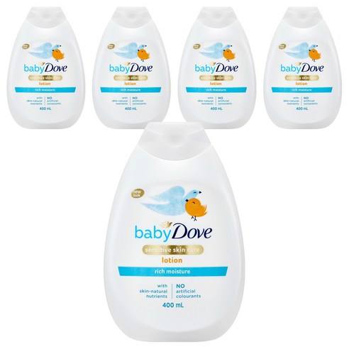 베이비도브 리치 모이스처 유아 바디로션, 400ml, 5개