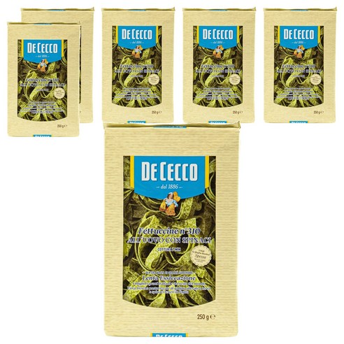 데체코 페투치네 시금치, 6개, 250g
