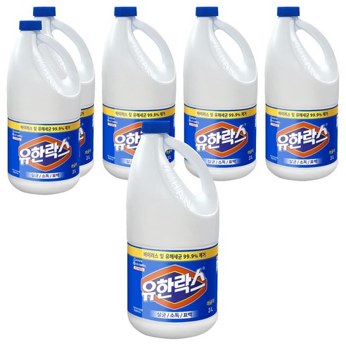 유한락스 레귤러 락스, 3L, 6개