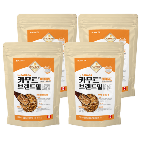 로엘 카무트 브랜드밀 오리지널, 800g, 4개