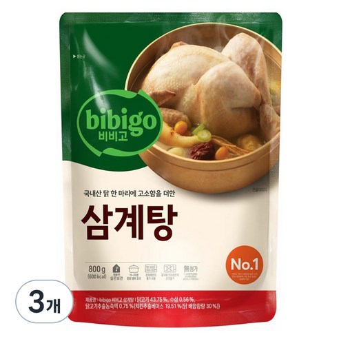 비비고 삼계탕, 800g, 3개