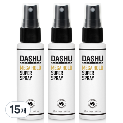 다슈 포 맨 프리미엄 메가 홀드 슈퍼 헤어스프레이, 50ml, 15개