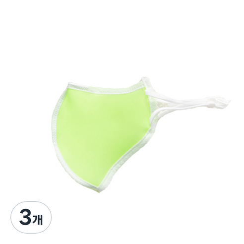 주누하우스 물놀이 워터 마스크 S, 1매, 3개, 연두