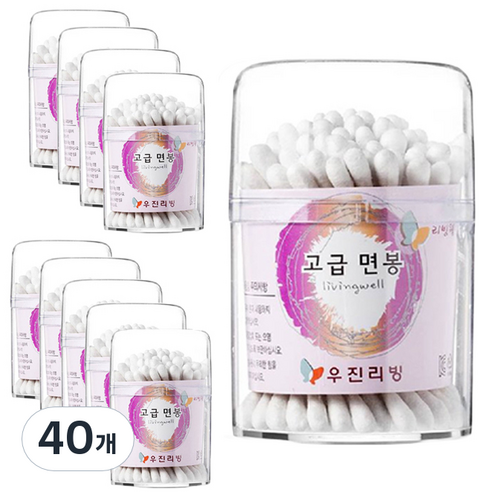 리빙웰 원통면봉, 100개입, 40개