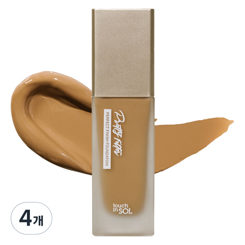터치인솔 프리티필터 퍼펙트 피니시 파운데이션 35g, 4호 텐, 4개