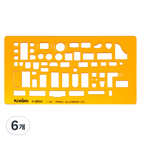 코링 가구정규 자 1 / 100 K-8800, 6개