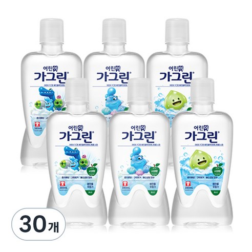 동아제약 어린이용 가그린 사과향, 380ml, 30개