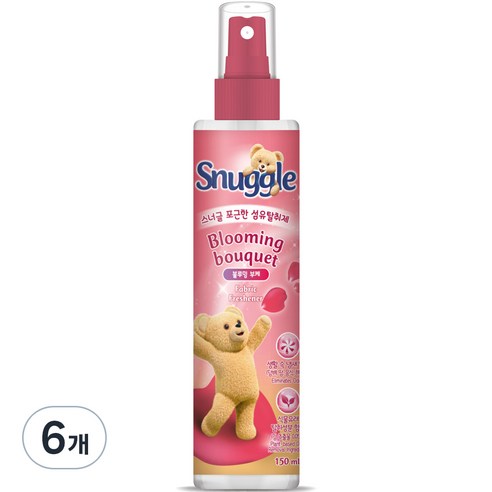 스너글 섬유탈취제 본품, 150ml, 6개, 블루밍 부케