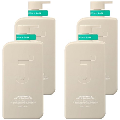 제이숲 카밍 세라 정수리 냄새 쿨 비듬 샴푸 시트러스 허브향, 1000ml, 4개