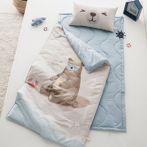 쁘리엘르 보리 순면 낮잠이불 풀세트