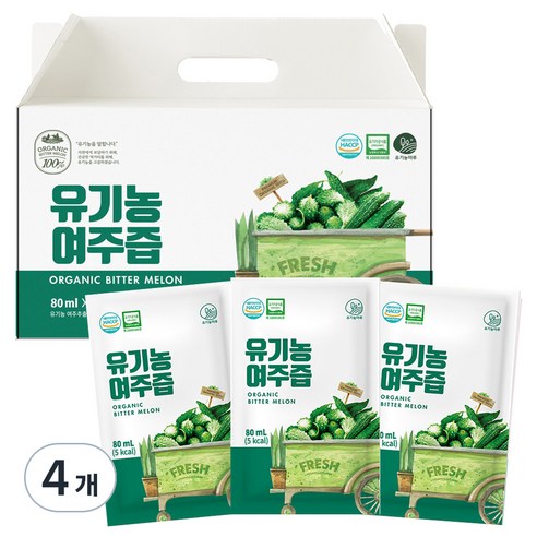 유기농마루 여주즙 30p, 4개, 2.4L