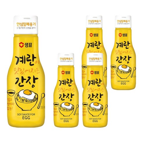 샘표 계란이 맛있어지는 간장, 200ml, 5개