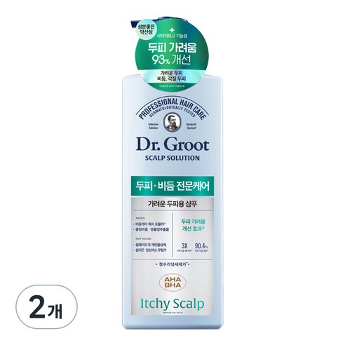 닥터그루트 스칼프 솔루션 가려운 두피용 샴푸, 700ml, 2개