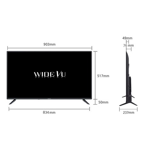 와이드뷰 FHD LED고화질 TV, 101cm(40인치), EKW40FT1, 스탠드형, 고객직접설치