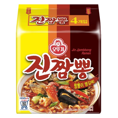 오뚜기 진짬뽕 130g, 4개