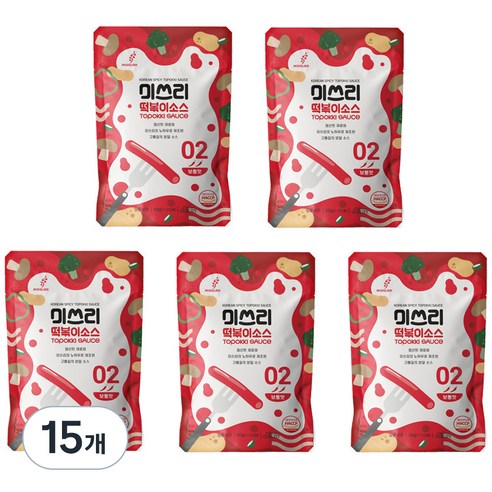 미쓰리 떡볶이소스 02 보통맛, 50g, 15개