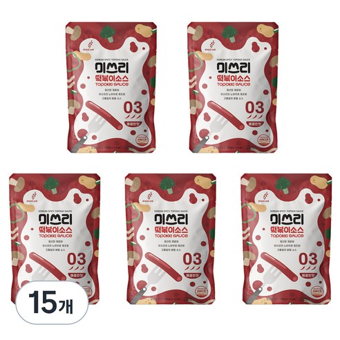 미쓰리 떡볶이 소스 03 매콤한맛, 100g, 15개